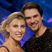 Sharron Davies and partner Pavel who were voted off the show this week.