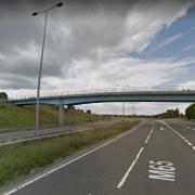 One lane at junction 6 of the M65 was closed while crews tackled the blaze