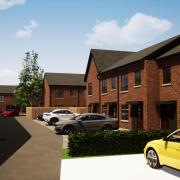 An artist's impression of how the new homes will look