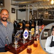 Mike Hales of the Butlers Arms in Blackburn and Stosie Madi of the Parkers Arms