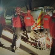 The mountain rescue team were called after a woman fell down some steps in the woods close to Pleasington