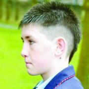 BARRED: Sean McCarthy, 13, with his ‘offending’ haircut