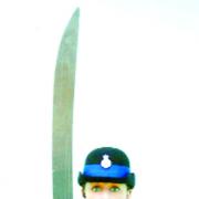 DEADLY: PC Parrish examines a sword found with the cannabis plants