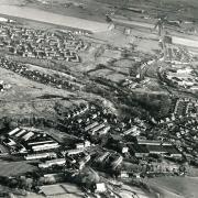 Aerial view over Lower Darwen, 1985