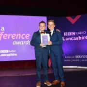 Hughie Higginson and Freddie Xavi in 2020 when they were awarded a BBC Radio Lancashire Make a Difference Award