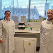 Biomedical Scientist Krystal Rawstron, originally from Bacup, and her colleague Clinical Scientist Freya Hassall.