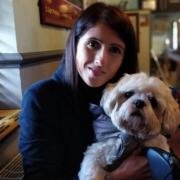 Sharmaine Smith with her dog, Charlie
