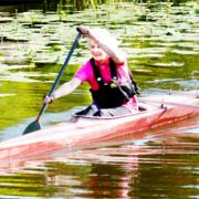 PADDLE POWER: Anne Holt in training