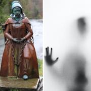Alice Nutter statue. She was one of the Pendle witches.