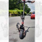 The e-scooter was seized by police