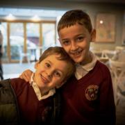 Sam Trickett (right) and his 5-year-old brother Miles (left)
