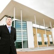 EMPTY SPACE: Dominic Whelan the regional fire control director, North West, on the site in Warrington