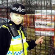 WARNING: Community beat manager PC Michelle Horne outside Rosegrove Nursery School, Burnley