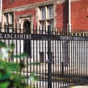 The gates outside Lancashire County Hall