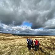 The group during their walk across the Forrest of Bowland