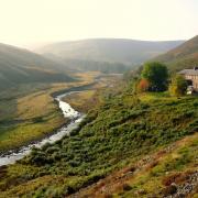 Langden Beck on the approach to the Trough of Bowland in the Forest of Bowland, Lancashire..