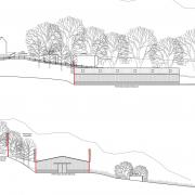 Plans for the new indoor menage at Fieldings Farm