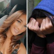 Left is Bethany Culshaw. Right is a generic image of a distressed teenager