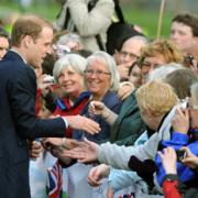 CROWDS Prince William meets the crowds in Witton Park