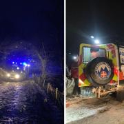 An ambulance with a patient on board got stuck in the Forest of Bowland area
