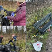 Family share the positivity of cleaning up the community