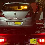 The Vauxhall Corsa which has been seized by police