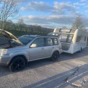 Police stopped this stolen caravan on the A59 near Gisburn