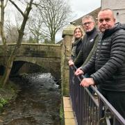 Waddington near Clitheroe. From back, Nikki Smith, Steve Nightingale and Simon Parr. Haweswater tunnel planning application by United Utilities