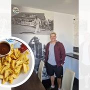 Professional cricketer Dale Phillips paid a visit to Rish 'n' Chips in Rishton this week