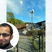 The fly-tipping site and Cllr Noordad Aziz