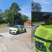 Police were at a speed checkpoint in Preston earlier this afternoon
