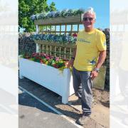 Cliviger Parish Council chairman Ivor Emo, who helped install the planters for the community.