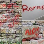 Police are appealing for information after men broke into a former mill in Brierfield and left graffiti on the walls
