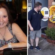 Claire Eastwood (left) died of a heart attack in January, leading to her fiance having a community defibrillator installed at The Arches Cafe