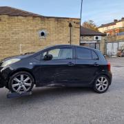 A black Toyota Yaris was seized in Brierfield after police found the driver to be disqualified and uninsured
