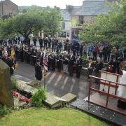 The 2016 Battle of the Somme Centenary Commemoration Service at the Accrington Pals Memorial, Church Street, Accrington.