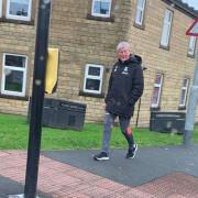 Roy Hodgson out for a walk in Rishton