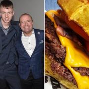 Harry Dobson with Dave Fishwick and smash burger