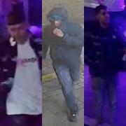 Police are looking for these three men in connection with a fight that broke out in Preston