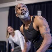 Wil Johnson in rehearsal for Shed: Exploded View (Picture: Joel Fildes)