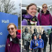 Gill and Jenni Bates completed a 75-mile walk from Birkenhead to Waddow Hall in Clitheroe
