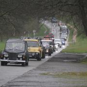 The procession was led by a hearse, followed by trucks, vans and cars and made their way through Pleasington playing fields