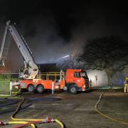 Fire crews battling the blaze in Chorley
