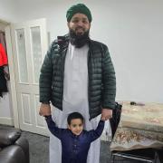 Talib Akhtar and son Muhammad, who is two-year-old will be climbing Pendle Hill