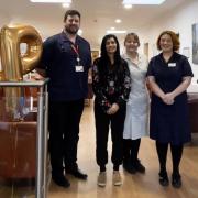 Christopher Valetine-Burrows, clinical services director, Dr Nazneen Begum, new GP, Cheryl Hesketh, healthcare assistant, Kirsty Fildes, outpatient clinical services manager