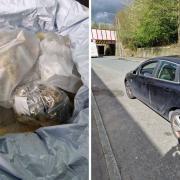 Suspected cannabis seized from car after tip off from public