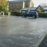 Water was spotted cascading down Billinge Avenue on  Thursday morning