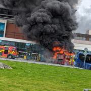 Fire at Blackburn bus station with plumes of smoke across town centre - updates