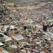 Aerial photo of Blackburn, 1991