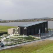 A CGI of the proposed Fishmoor Reservoir boathouse.